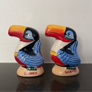 Guinness Toucan Ceramic Salt and Pepper Cruet Shaker Condiment Set